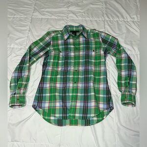 Women’s polo Ralph Lauren flannel button down shirt size 10